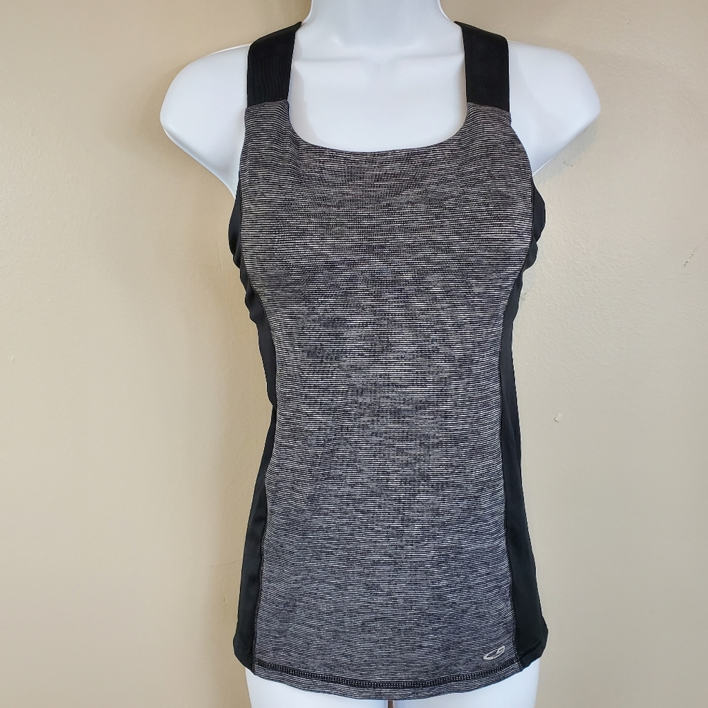 C9 by Champion Women's Black & White Static Cross Back Workout Tank